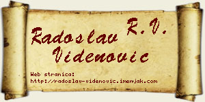 Radoslav Videnović vizit kartica